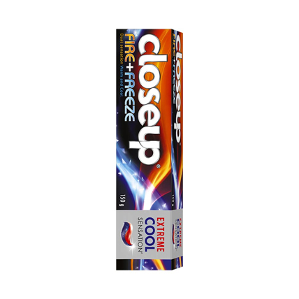 Closeup Tooth Paste Fire Freeze 